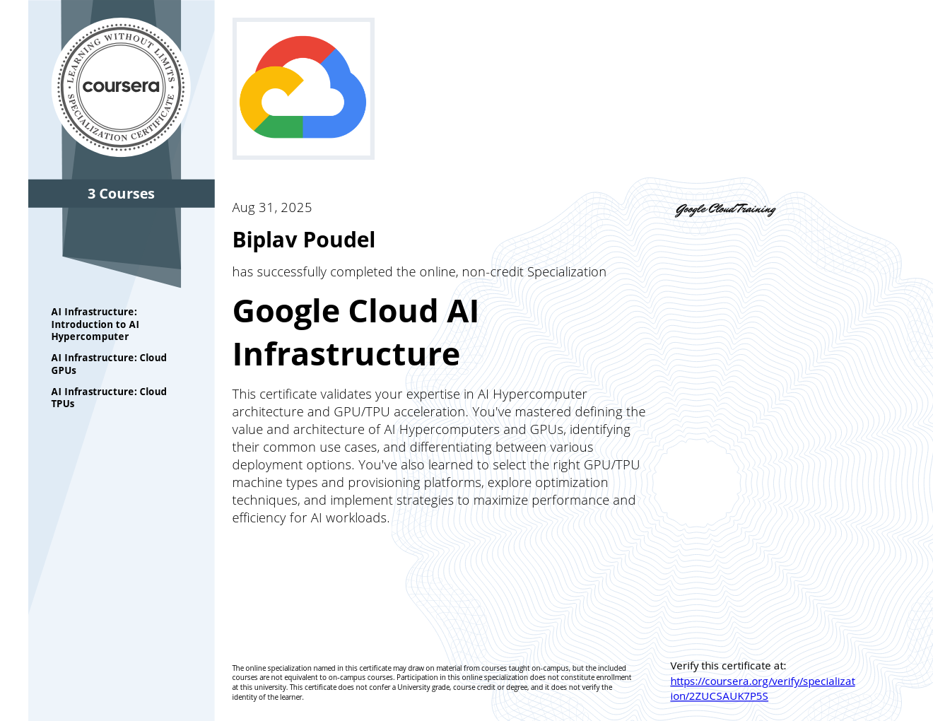 Google Cloud AI Infrastructure